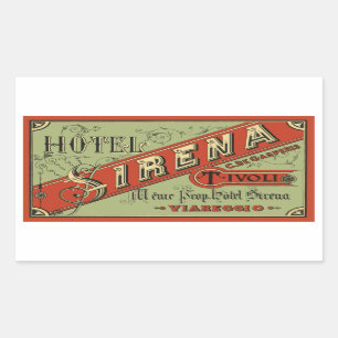 Hotel Sirena (Tivoli - Italy) Rectangular Sticker