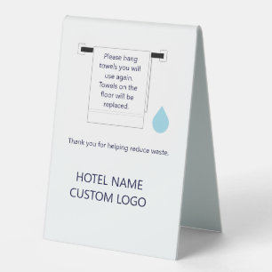 Hotel Towel Water Conservation Sign