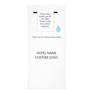 Hotel Towel Water Conservation Sign Rack Card