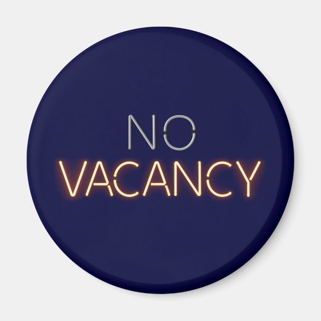 Hotel Vacancy No Vacancy Neon Lights Magnet (Front)