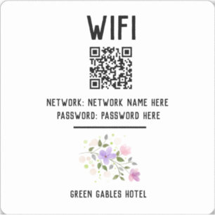 Hotel WiFi Sticker with QR Code