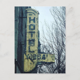 Hotel Yorba Sign Postcard, Mexican  Town Detroit Postcard