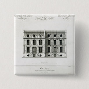Hotels Prives, 10 & 12 Rue Balzac, Paris 15 Cm Square Badge