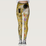 HotLeggings - The Kiss by Gustave Klimt Leggings<br><div class="desc">Style & comfort in sturdy,  yet breatheable,  custom leggings with the design adapted from artist Gustave Klimt's,  "The Kiss, " from the US public domain.</div>