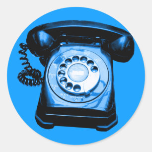 Hotline Blue Classic Round Sticker