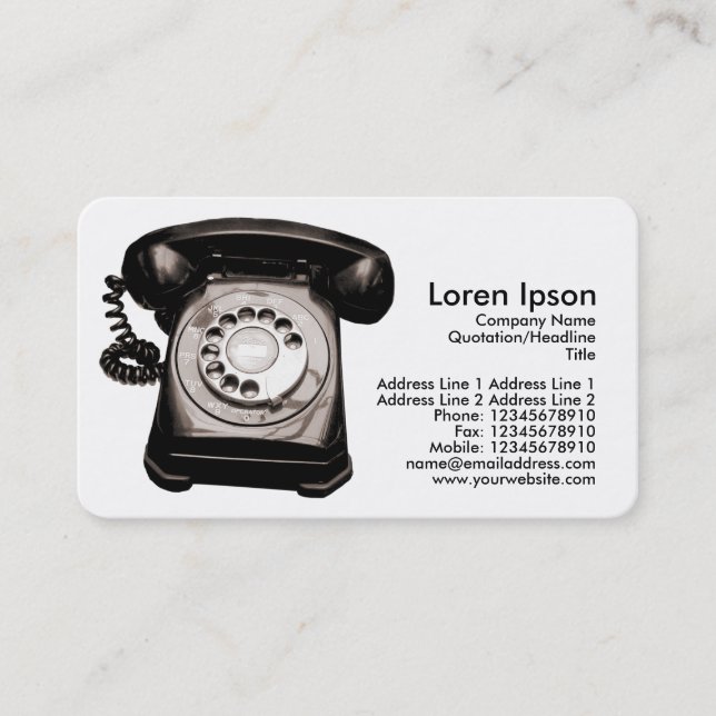 Hotline Business Card (Front)