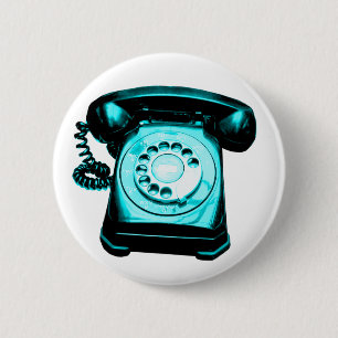 Hotline Cyan 6 Cm Round Badge