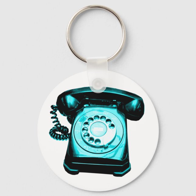 Hotline Cyan Key Ring (Front)
