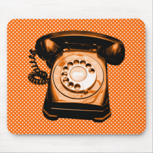 Hotline - Orange Net Pattern Mouse Pad