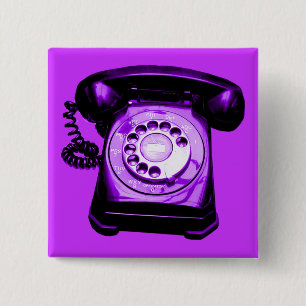 Hotline Purple 15 Cm Square Badge