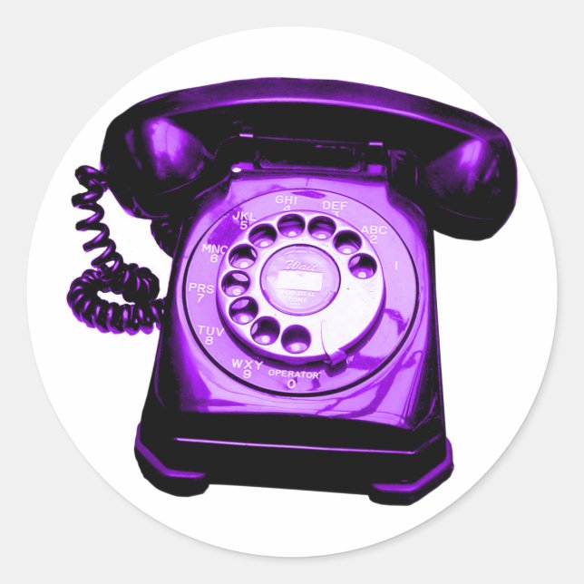 Hotline Purple Classic Round Sticker (Front)