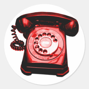 Hotline Red Classic Round Sticker