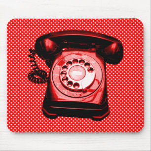 Hotline - Red Net Pattern Mouse Pad