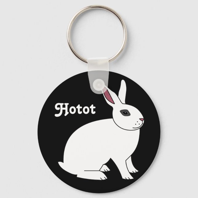 Hotot Rabbit Key Ring (Front)