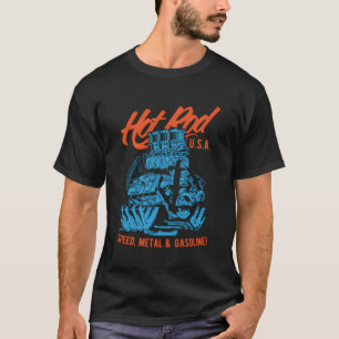 Hotrod Dragster Race Car Muscle Car Engine Coon T-Shirt