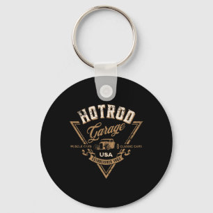 Hotrod Garage Usa Clic Car Hotrod Distressed Desig Key Ring