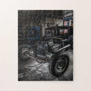 Hotrod in a Garage Jigsaw Puzzle
