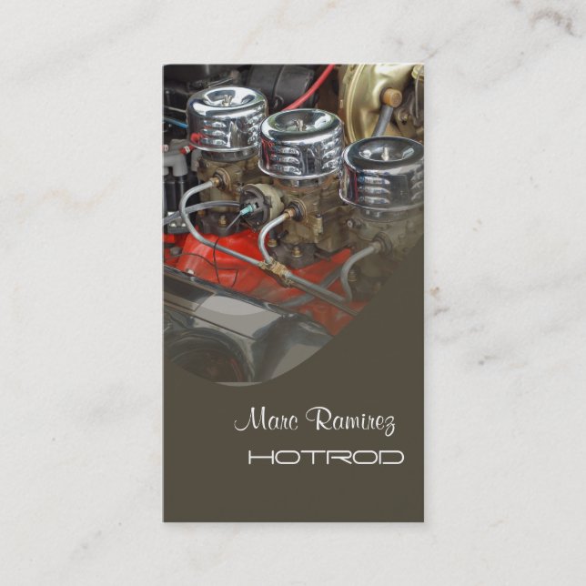 Hotrod restoration business template card (Front)