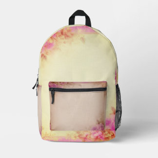 Hott Pink Floral Printed Backpack