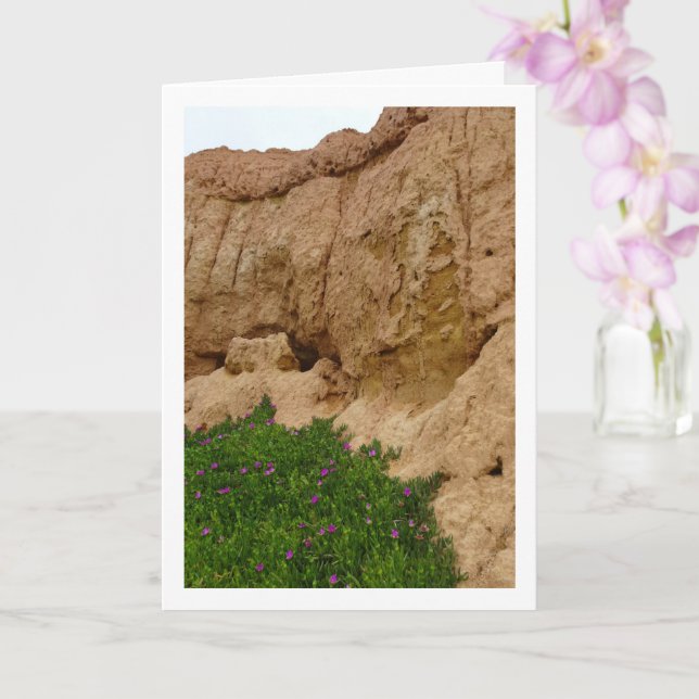 Hottentot Fig, Ice Plant in Canyon Card (Orchid)