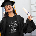Hotter By One Degree | Graduation T-Shirt<br><div class="desc">Fun Graduation Tshirt,  perfect for graduates of all ages! The tshirt features different typography text which reads 'HOTTER BY ONE DEGREE' The graduation year,  graduates name and a graduation hat. The text and hat colour can be changed by clicking on the customise further link.</div>