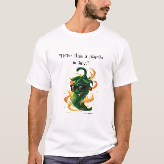 "Hotter Than a Jalapeño in July" Funny Chilli Pepp T-Shirt