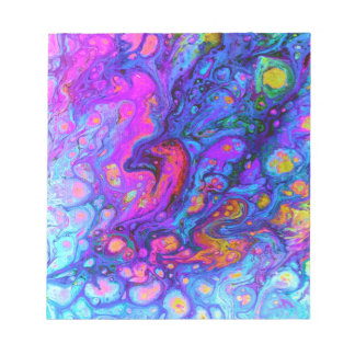 Hottest art trends paint pouring Violet Isle Notepad
