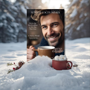 Hottest Cocoa Drinker Magazine Cover Holiday Card