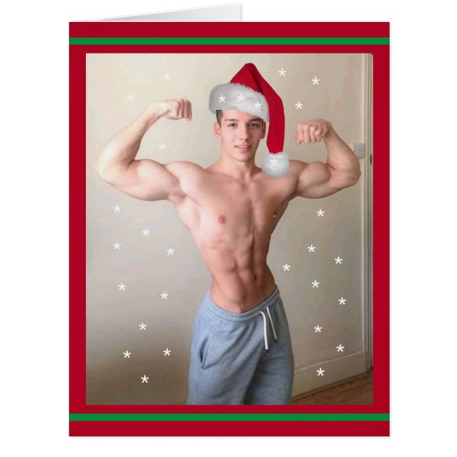 Hottest Hunks On The Planet! Christmas Buff Santa (Front)