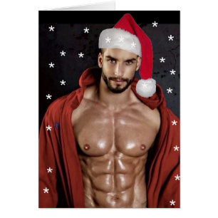 Hottest Hunks On The Planet! Christmas Buff Santa