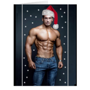Hottest Hunks On The Planet! Christmas Buff Santa