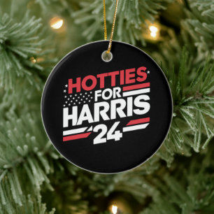 Hotties For Harris 24 Ceramic Ornament