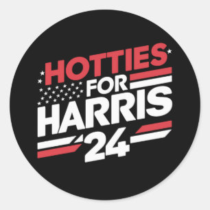Hotties For Harris 24 Classic Round Sticker
