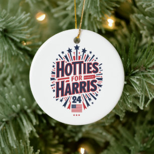 Hotties for Harris Ceramic Ornament