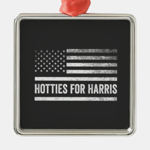 Hotties For Harris Election Metal Ornament