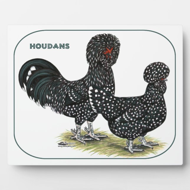 Houdan Chickens Plaque (Front)
