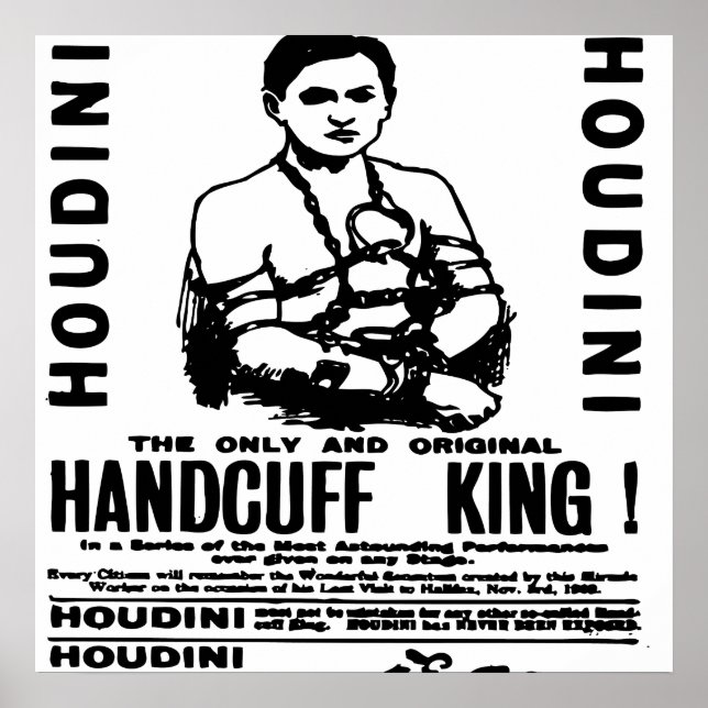 Houdini at the Palace Theatre Poster (Front)
