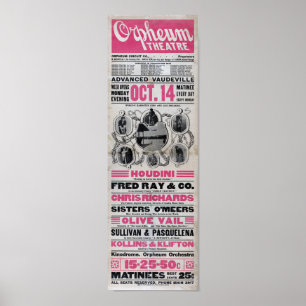 Houdini nothing on earth can hold Houdini Vintage Poster