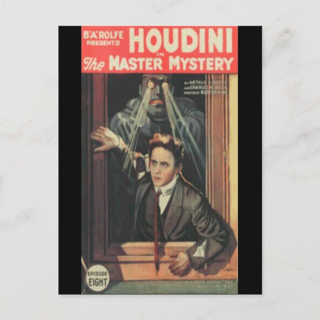 Houdini the man of mystery postcard (Front)