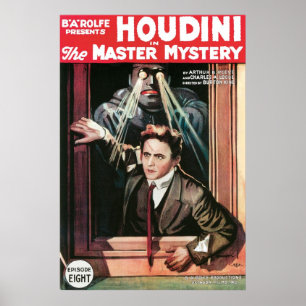 Houdini ~ Vintage Master Mystery Escape Artist Poster