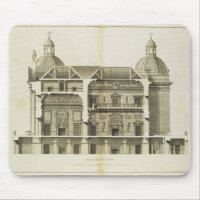 Houghton Hall: cross-section of the Hall and Salon