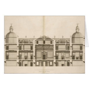 Houghton Hall: section of the West front, engraved