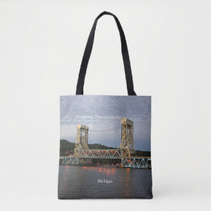 Houghton Hancock Bridge all over tote bag