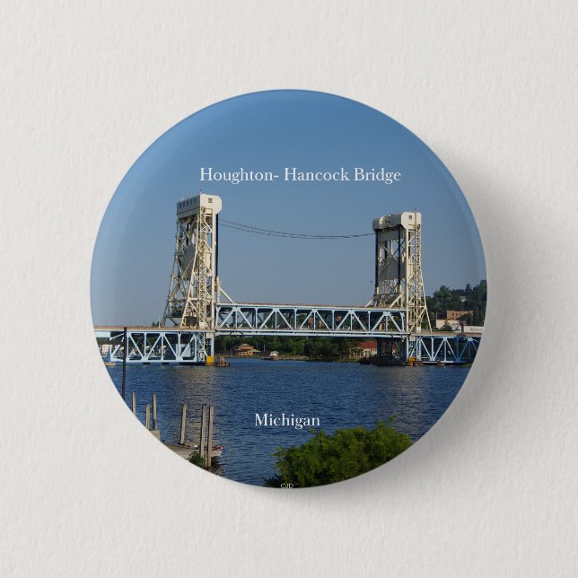 Houghton Hancock Bridge button (Front)