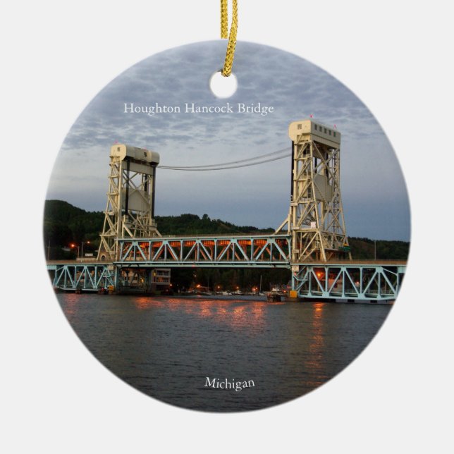 Houghton Hancock Bridge double sided ornament (Front)