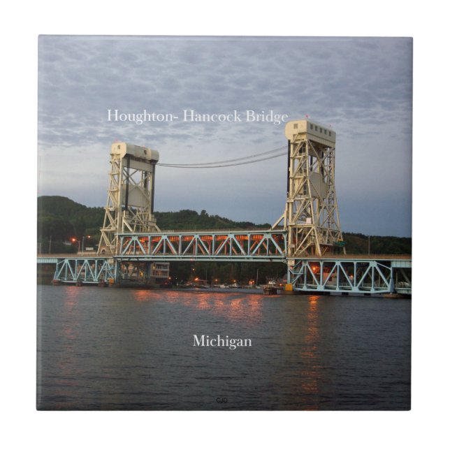Houghton Hancock Bridge dusk tile (Front)
