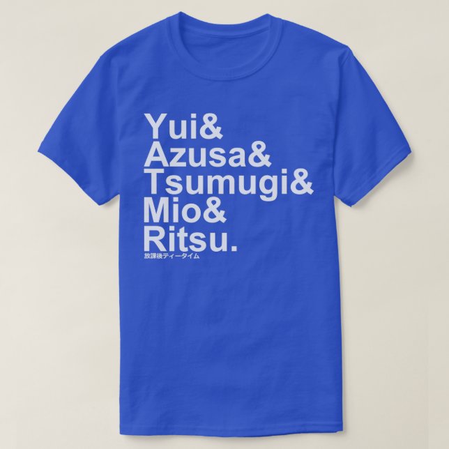 Houkago Tea Time List T-Shirt (Design Front)