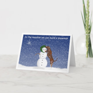 Houla and Snowman Christmas Card