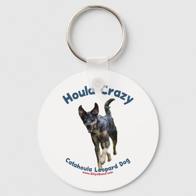 Houla Dog Crazy Key Ring (Front)