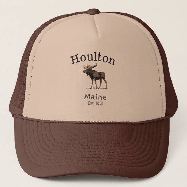 Houlton Maine Moose Trucker Hat (Front)
